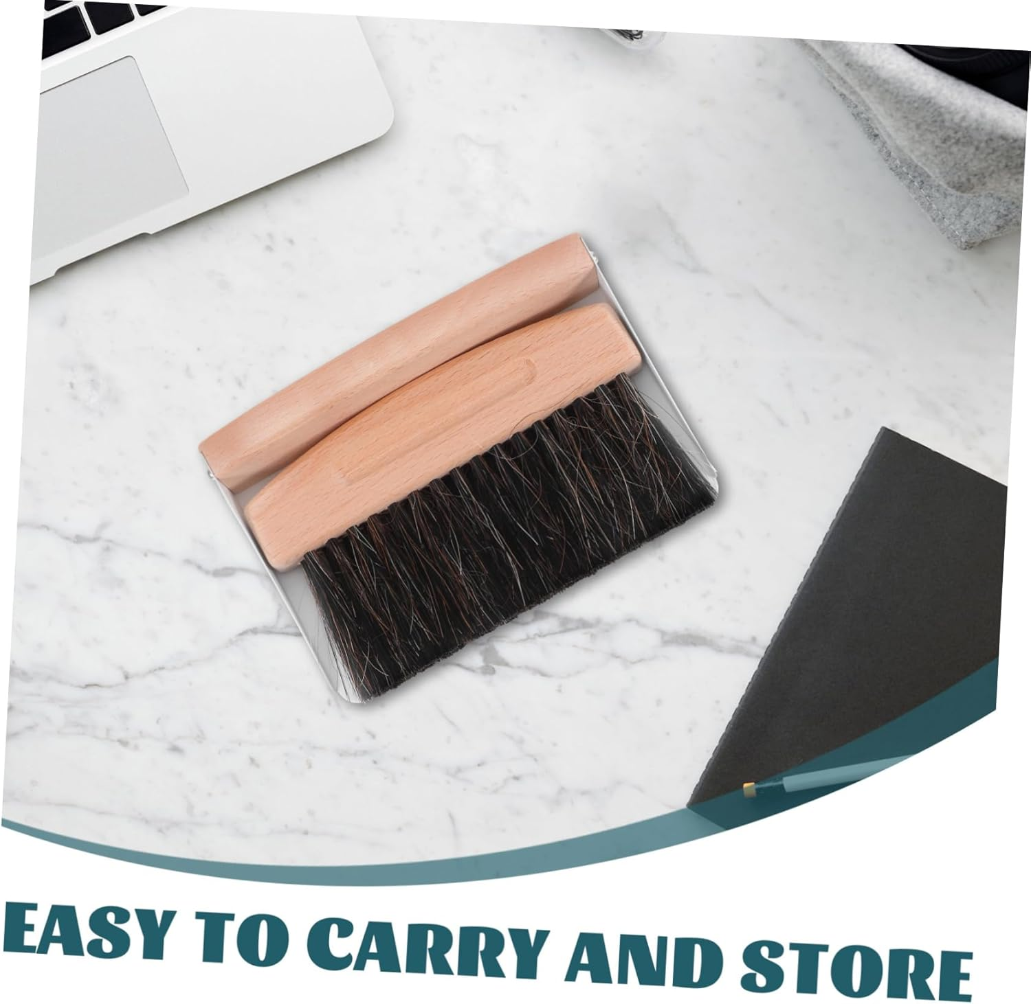 CRILSTYLEO 1 Set Mini Dustpan and Brush Set Compact Handheld Cleaning Kit for Desks Shelves and Countertops Lightweight and Portable Mini Broom Dustpan Brush for Easy Storage and Versatile image number 5