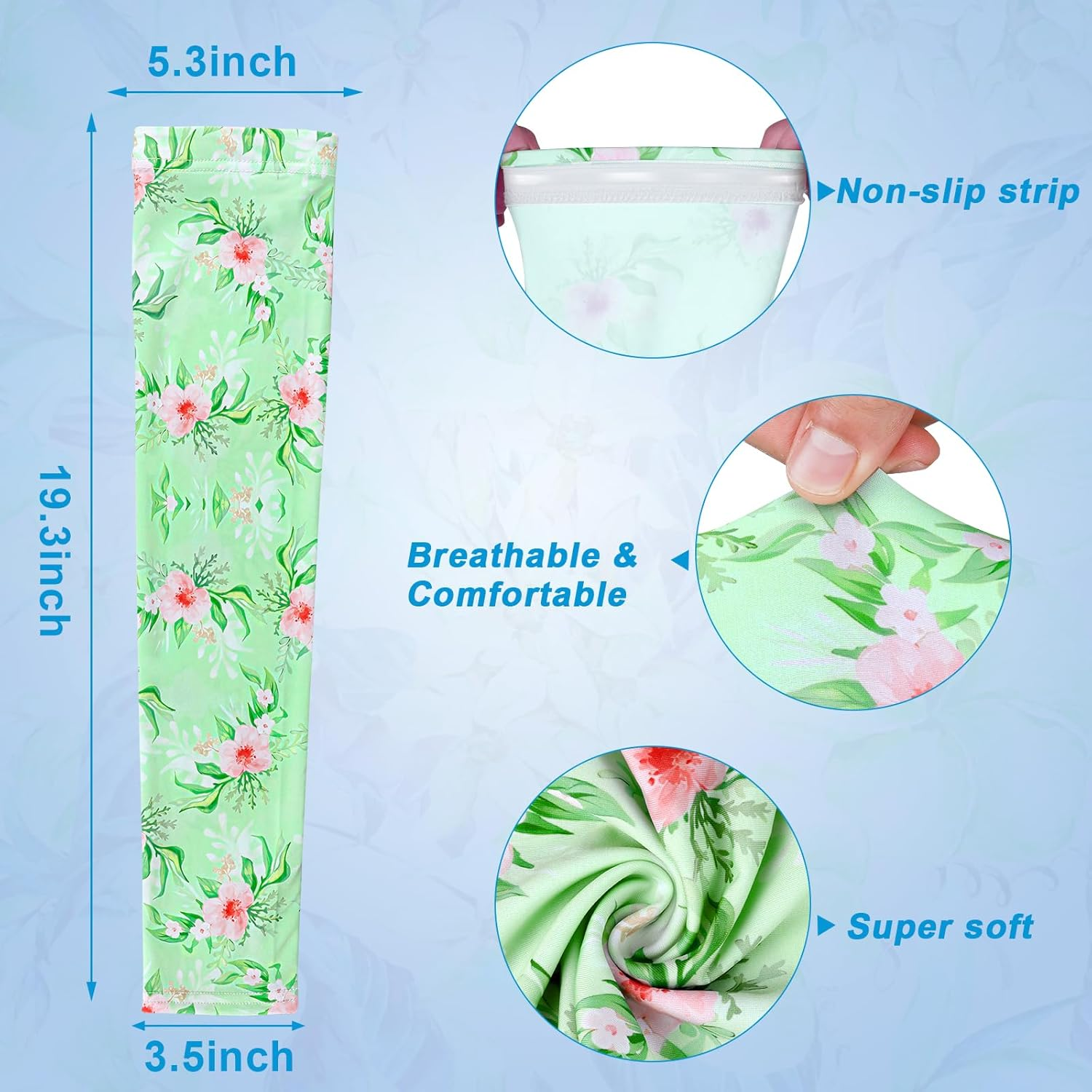 4 Pairs Gardening Sleeves Anti-Slip Arm Protection with Thumb Hole Sun Sleeve Cooling Arm Sleeves for Women Men Outdoor - Mixcolor-C image number 4