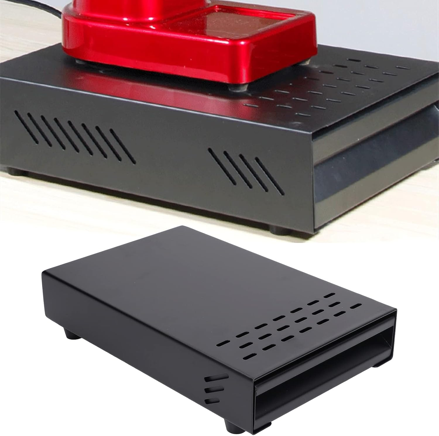 Coffee Knock Box Drawer, Stainless Steel Thickened Coffee Powder Box Coffee Machine Accessories, Detachable Coffee Ground Knock Container, 7.1 X 11 X 2 in (Black) image number 6