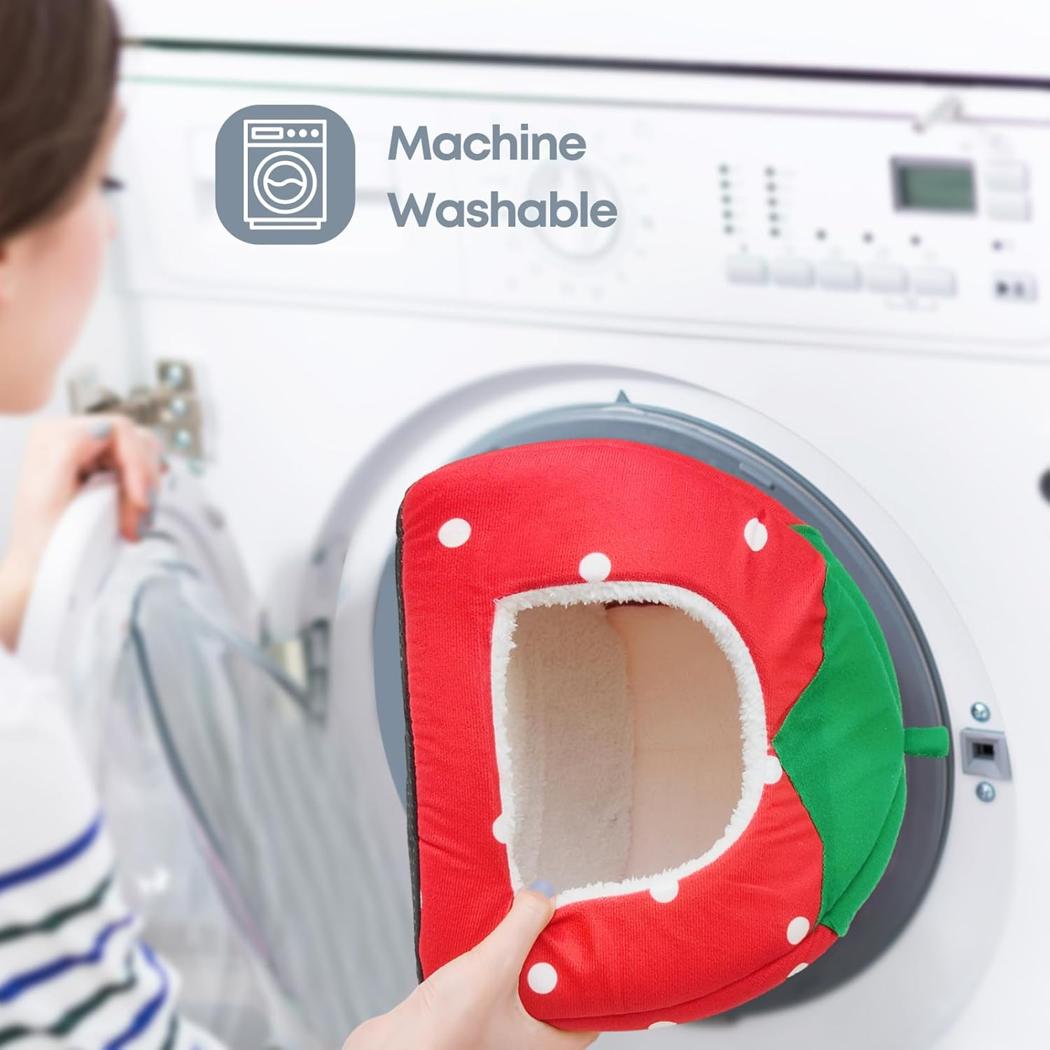 2 Pack Rabbit Bed Washable Bunny House and Hideout Indoor Cave Bed Hideaway for Guinea Pigs Dwarf Rabbits and Other Small Animals image number 4