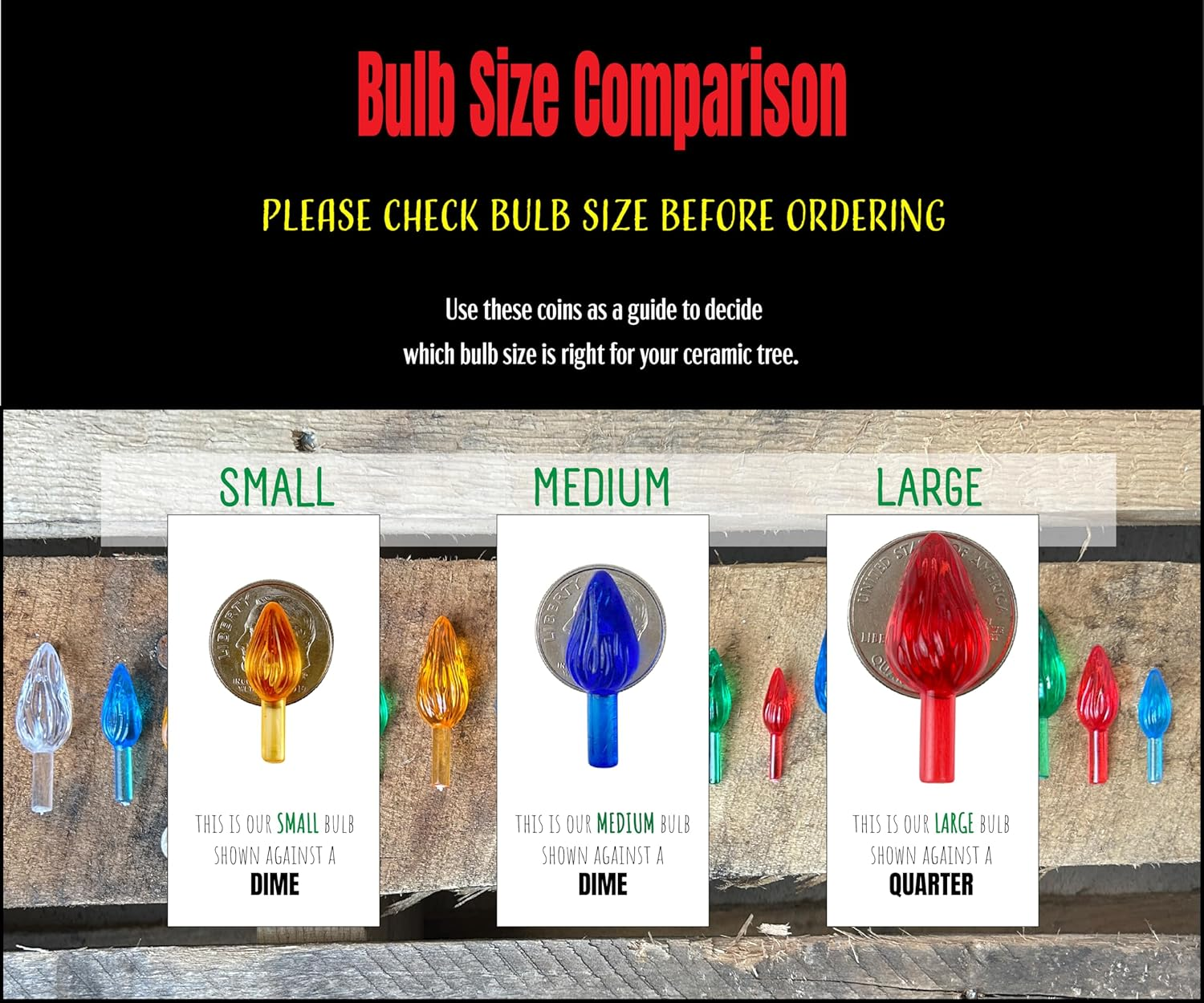 National Artcraft Small Twist-Style Ceramic Christmas Tree Light Ornaments - (144/Pack) image number 5