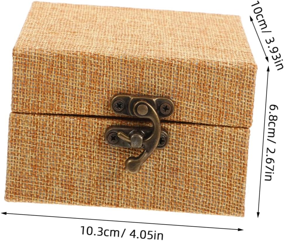 Ink Paste Box Trinket Organizer Wooden Treasure Chest Small Keepsake Box image number 6