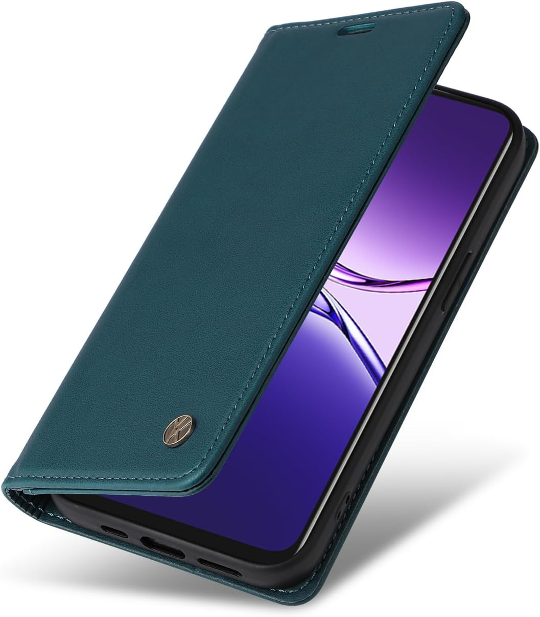 YBFJCE Case for Oppo A5 Pro 5G PU Leather Wallet Cover,Flip Folio Case with Card Holders,Magnetic Phone Cover Compatible with Oppo A5 Pro 5G,Green image number 4
