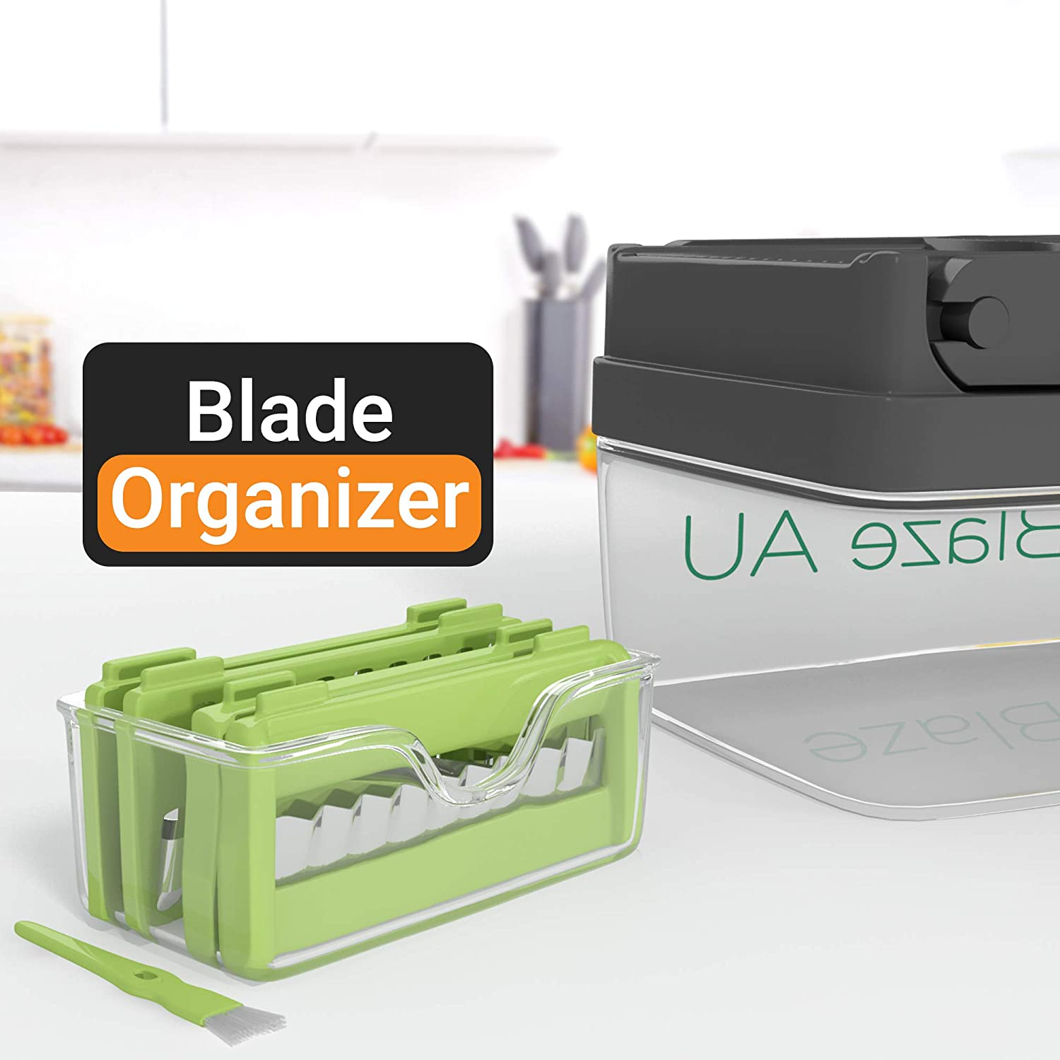 Vegetable Chopper - 15 in 1 Multi-Purpose Mandoline Slicer - Vegetable Slicer - Fruit Cutter with 7 Adjustable Blades & Vegetable Peeler image number 2