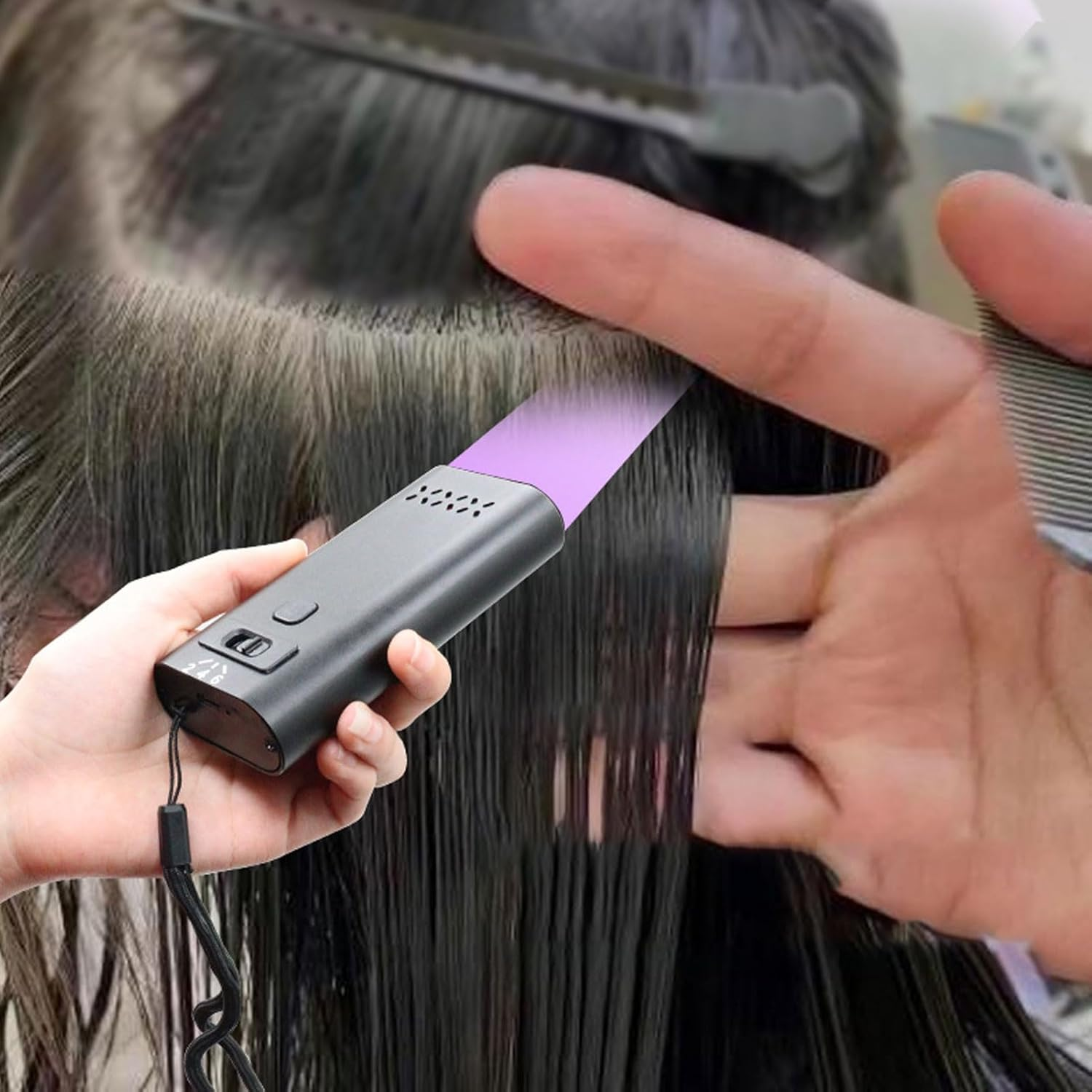 Quick Drying Hair Extension Lamp with Stand, USB Rechargeable LED Nail Light for Nail Art and Hair Extension, Compact Design for Easy Portability image number 5