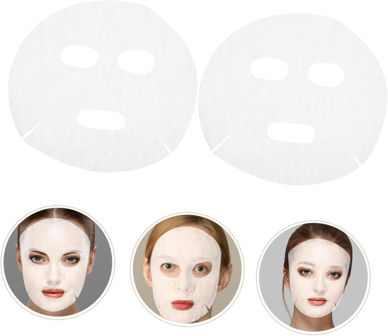 Garneck Sheet Mask Pack 100Pcs Disposable Face Mask Pure Cotton Ultra-Thin for Sensitive Skin Daily Use image number 6