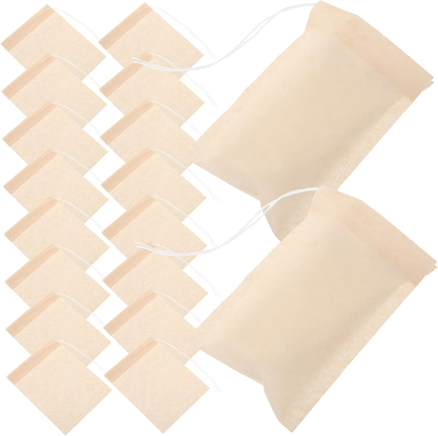 Hoement 100Pcs Organic Tea Bags for Loose Leaf Tea Coffee Strainer Disposable Remove Strong Penetration image number 1