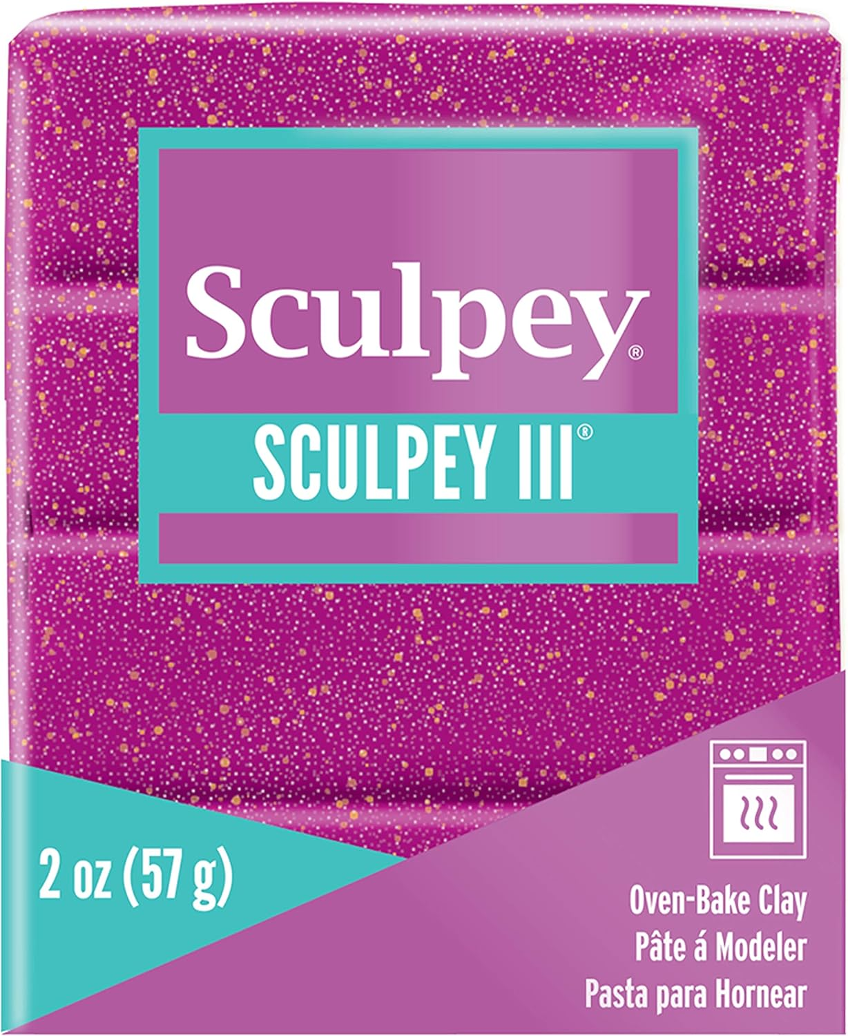 Sculpey Polymer Clay 2OZ Viol GLTTR, Violet Glitter image number 6