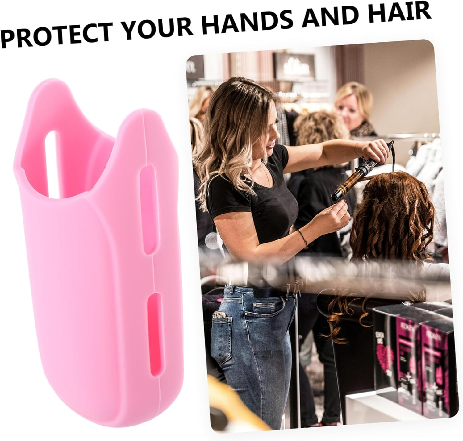 WOFASHPURET Professional Flat Iron Cover Hair Straightener Holder Silicone Heat Resistant Sleeve image number 1