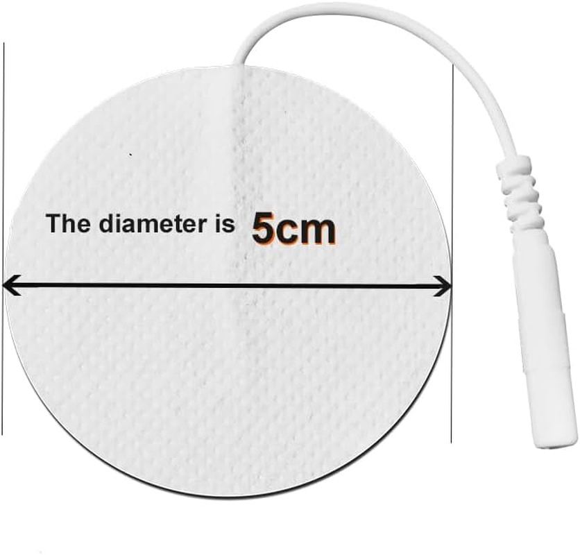 10 Pcs Replacement TENS Pads, 5 X 5 Cm Gel Sheet, 2Mm Pin Connector for TENS EMS Machine image number 1