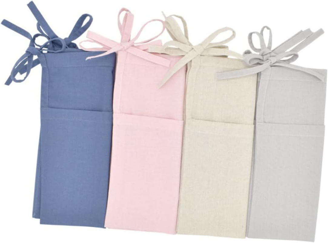 SHOWERORO 3Pcs Kindergarten Crib Bag Diaper Pouch Organizer Straps Double Pocket Sturdy Easy to Use for Nursery image number 1