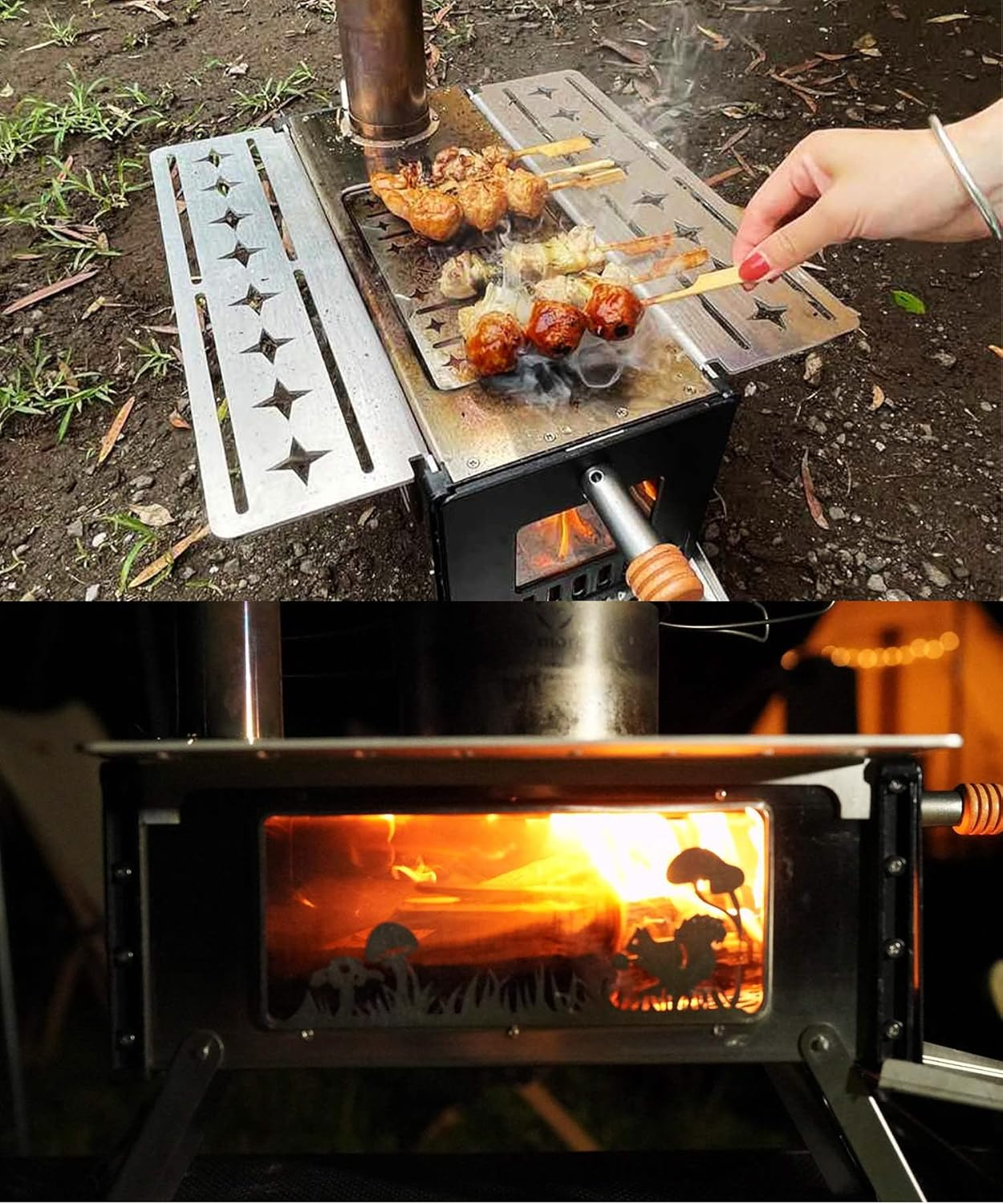 S'More Magic Stove Stove, Camping, Bonfire Stand, Stacked Chimney, Compact image number 5