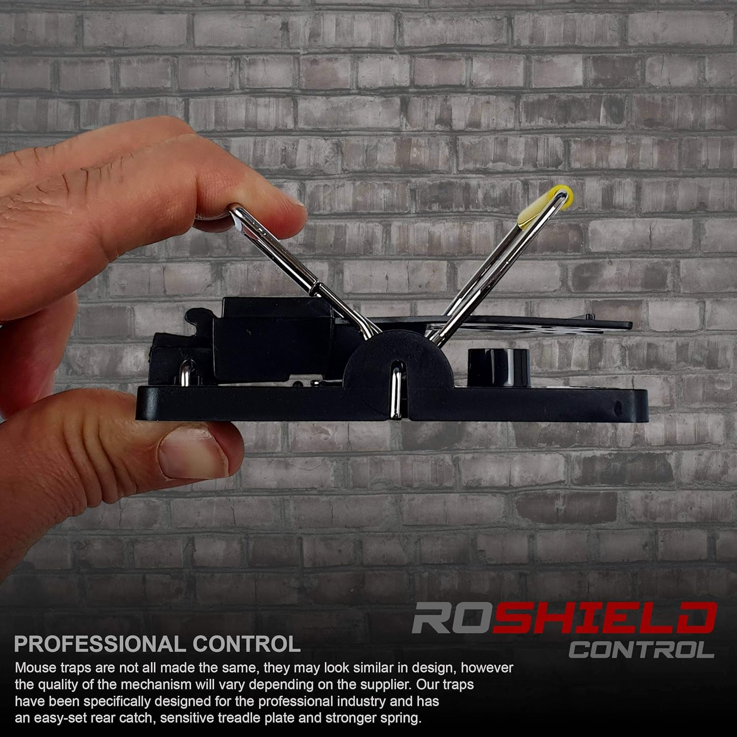 ROSHIELD 6 X Mouse Trap, 6 Pack Heavy Duty Reusable Snap Traps That Kill Instantly, High Sensitive Mice Catcher UK, Safe and Effective Rodent Trap for Indoors and Outdoors, Easy Set-Up & Clean