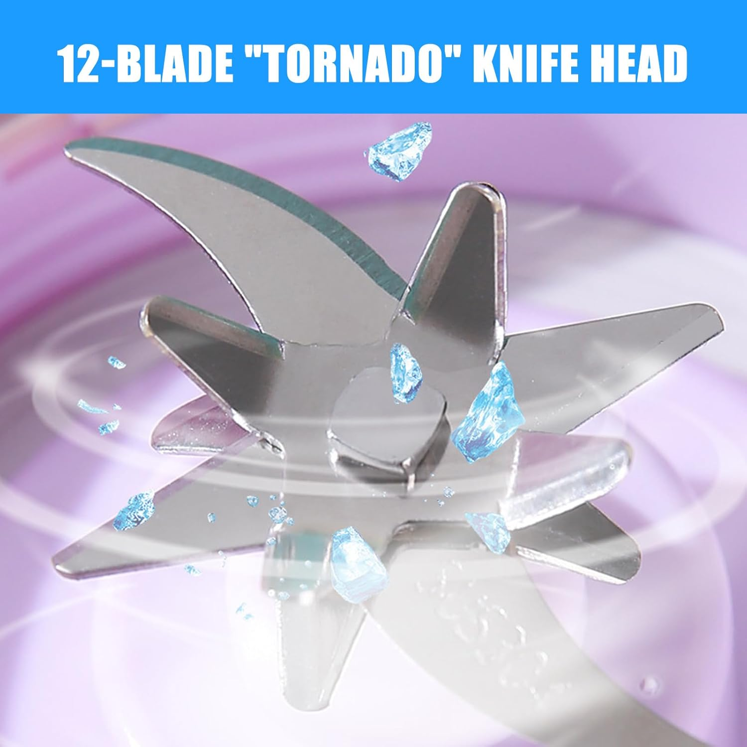 Small Portable Mixer, 700 Ml Maker to Go Mini Stand Mixer, Portable Blender with 12 Blades Stainless Steel and Digital Display, USB Rechargeable Small Juicer for Smoothies Shakes - for Travel, Office image number 5