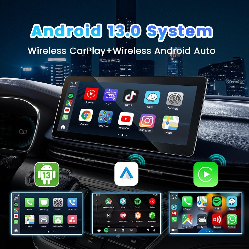 Carlinkit Android 13.0 Tbox LED, Carplay AI Box, Wireless Carplay/Android Auto Adapter, QCM6225 Chip/8 Cores/8+128Gb, Supports Youtube/Netflix/Tiktok, Only Suitable for Factory Wired Carplay Cars image number 5