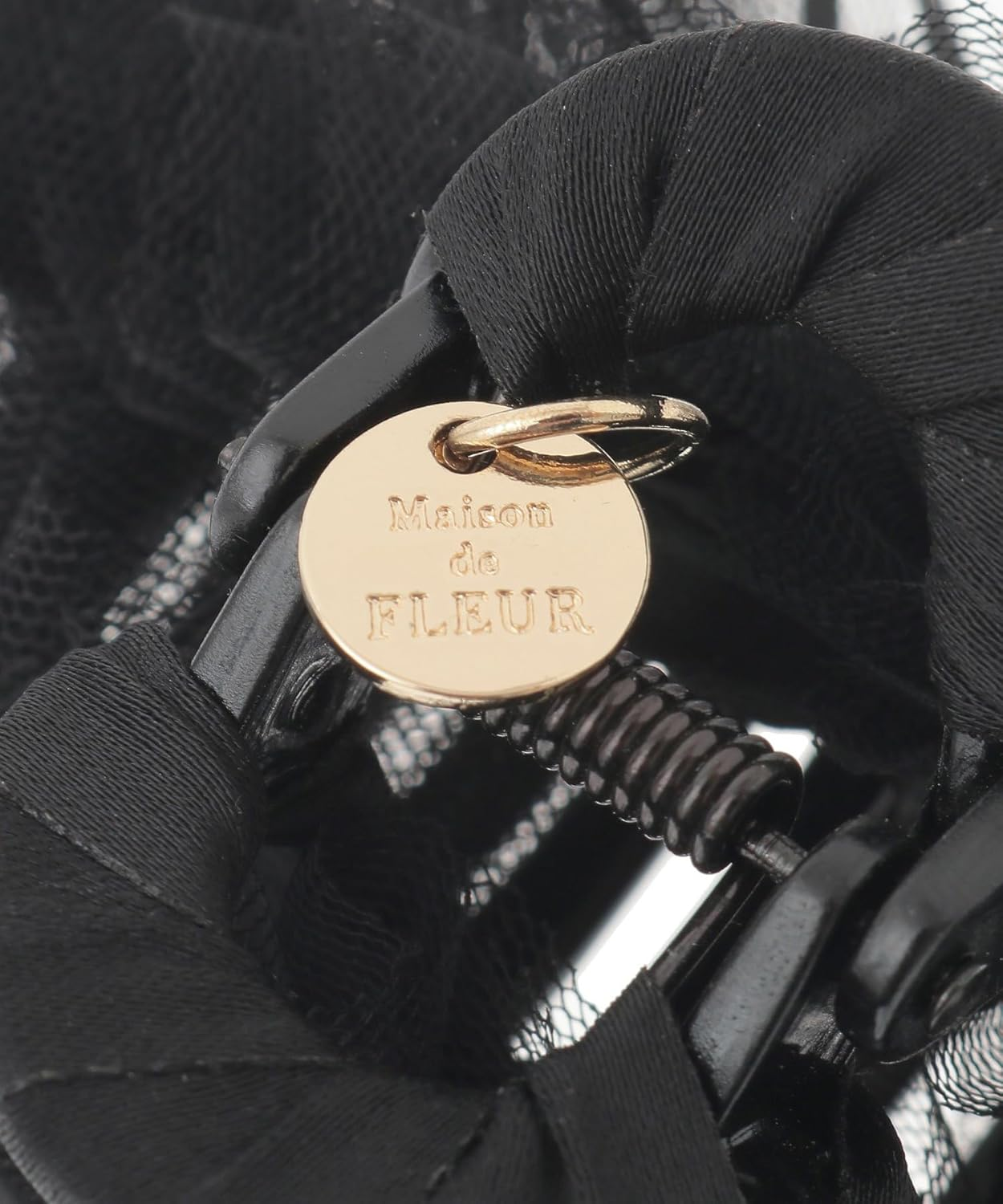 Maison De Fleur Women'S Tulle Tiny Ribbon Hair Accessory, Black image number 3