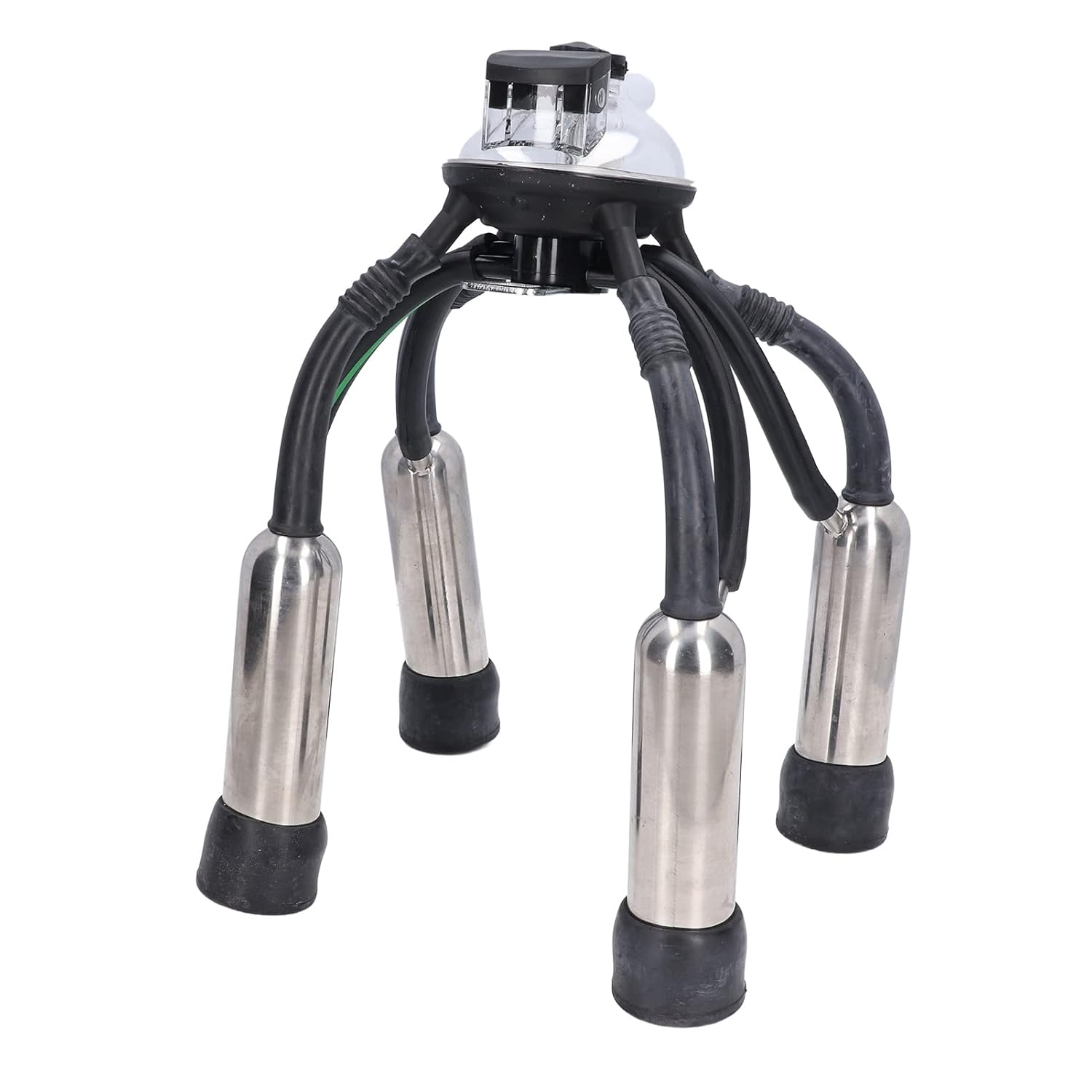 Asixxsix Cow Milking Cluster for Vacuum Pump Milking Machine, Cow Milker Claw Cluster with Silicone Liners, Stainless Steel Shells, Milker Claw Kit, Farm Supplies Accessories For image number 6