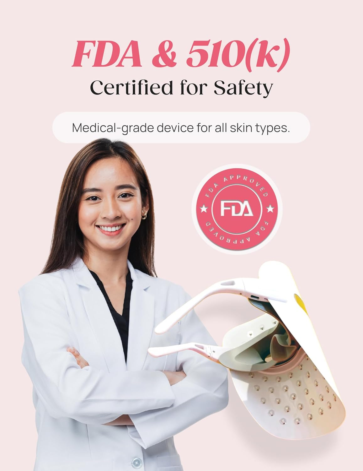 Peachaboo Red Light Therapy Mask: LED Face Mask 3 Modes Red and Blue Light Facial Treatment Beauty Machine anti Aging Rechargeable Skincare Device for Acne Wrinkles Removal Portable for Home Skin Care image number 5