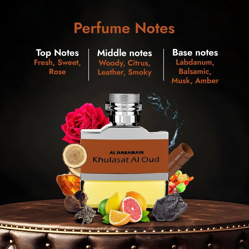 Khulasat Al Oud by Al Haramain for Men - 3.3 Oz EDP Spray image number 4