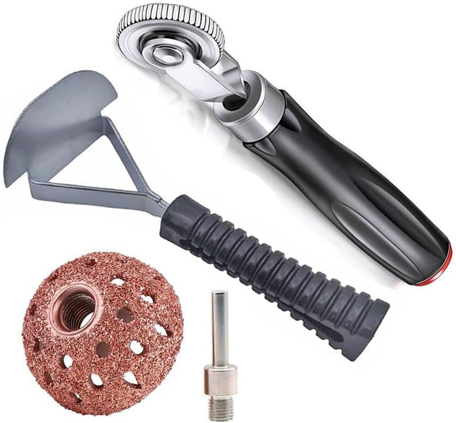 Tire Repair Patch Tools Wheel Strong Tire Patch Roller Kit Tungsten Steel Buffing Repair Buffing Whee Tire Buffing Wheels Repair Buffing Wheel for Car Tire Grinding Polishing Accessories Kit image number 1