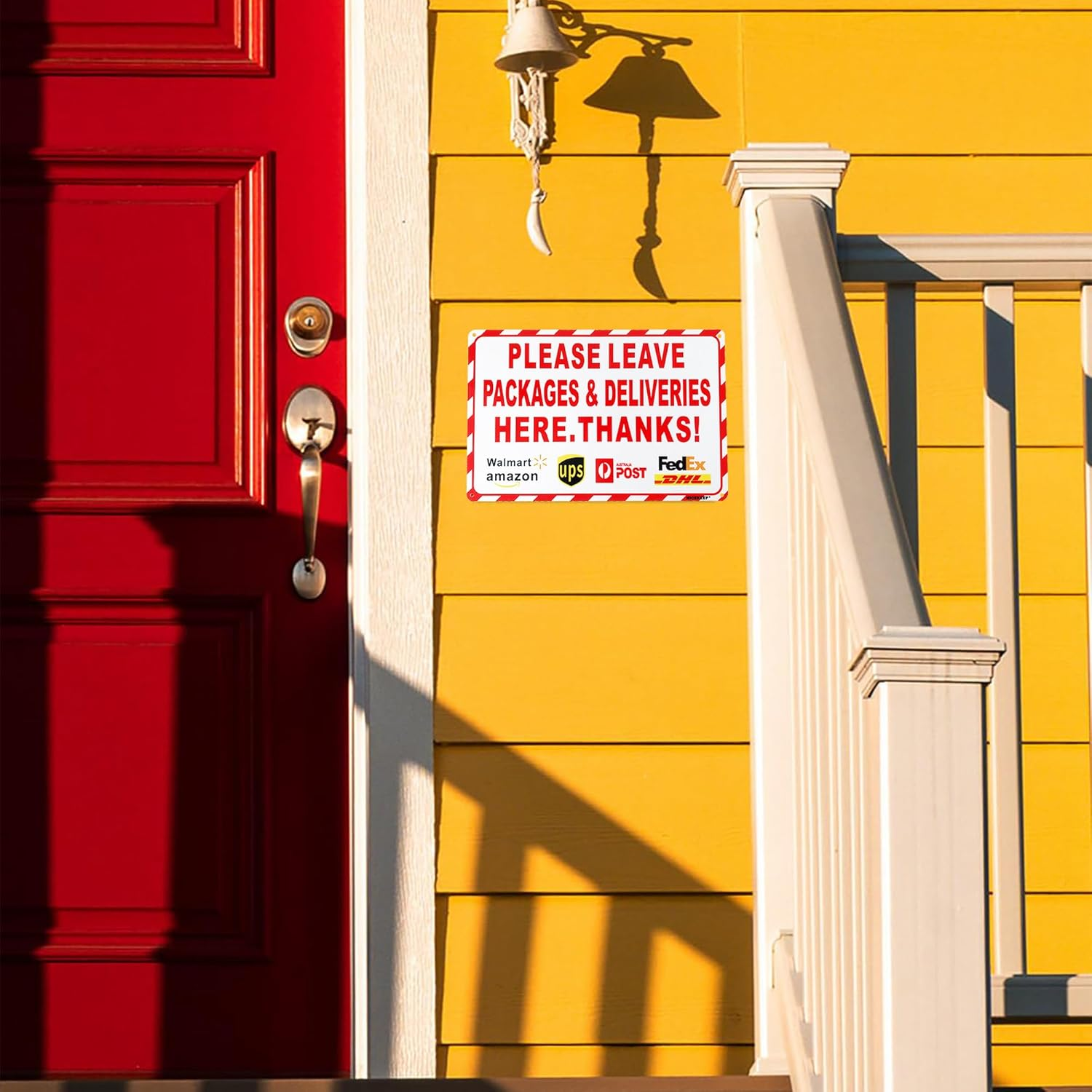 Nicekeep Package Delivery Sign for Outdoor Use - Please Leave Packages & Deliveries Here Thanks - 8X12 Inch Delivery Signs for Package - Colorful Please Leave Package In Box image number 4