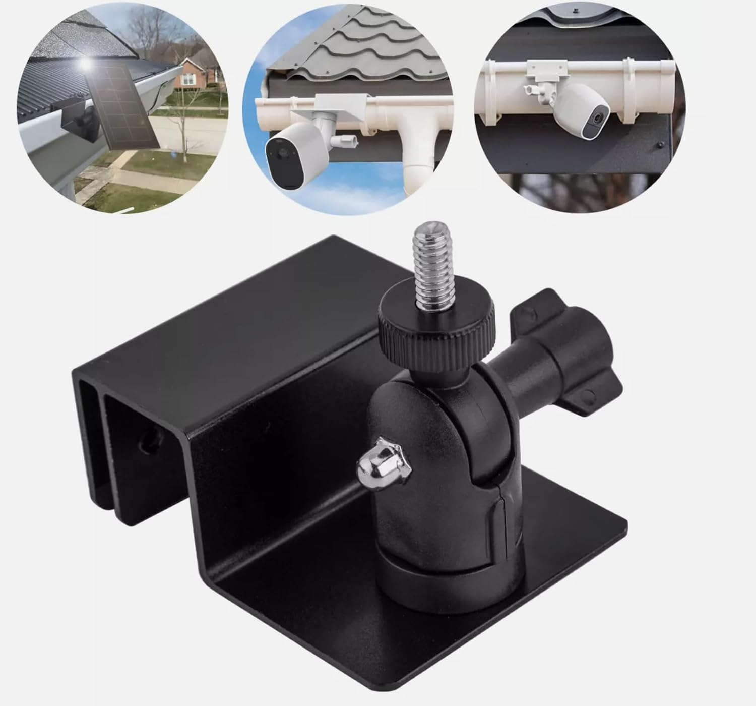 2-Pack Weatherproof Gutter Mounts with Universal Screw Adapter for Outside, Compatible with Blink Outdoor, Blink Outdoor 4 & Blink XT2/XT Camera - 2Pcs image number 5
