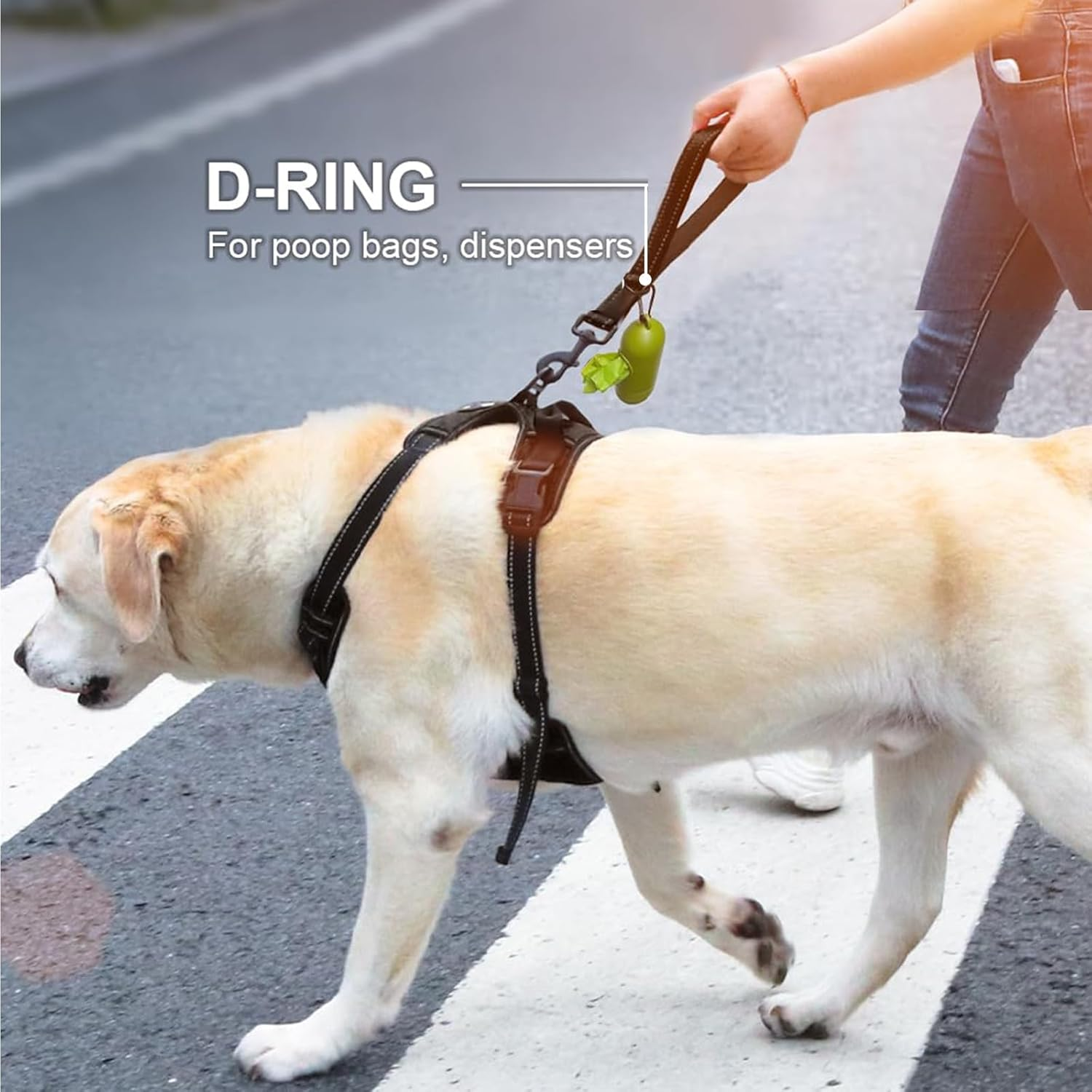 Mezrkuwr&reg; Strong Short Dog Lead, Heavy Duty Traffic Lead for Dogs, Dog Training Control, Reflective Leashes for Medium and Large Dogs image number 6