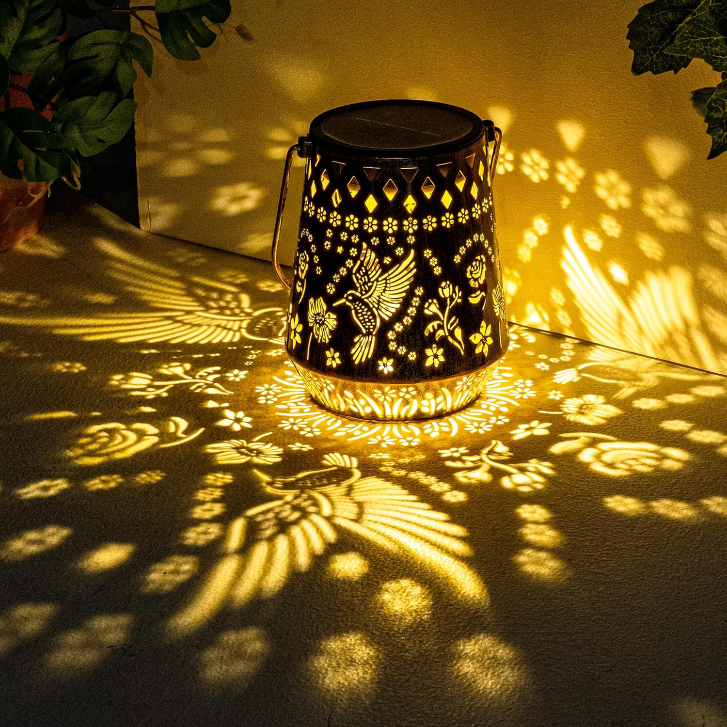 PATIOPIA Solar Hummingbird Lanterns Waterproof Outdoor Hanging Lights Metal Garden Decor for Yard Patio Porch Pool Perfect Gift for Women Mum image number 4