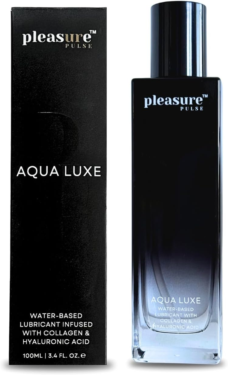 Pleasure Pulse Water Based Lubricant with Collagen & Hyaluronic Acid, Paraben Free & Fragrance Free, Latex-Safe Long-Lasting Natural Formula, 100Ml