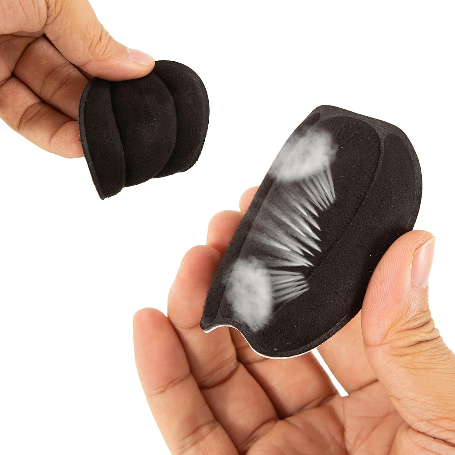 5 Pairs Shoe Tongue Pads,Memory Foam Shoe Padding,Self-Adhesive Inserts for Blister Prevention, Comfort Insoles for Shoes Sneakers, Casual Shoes and High Heels(Black) - Black image number 2