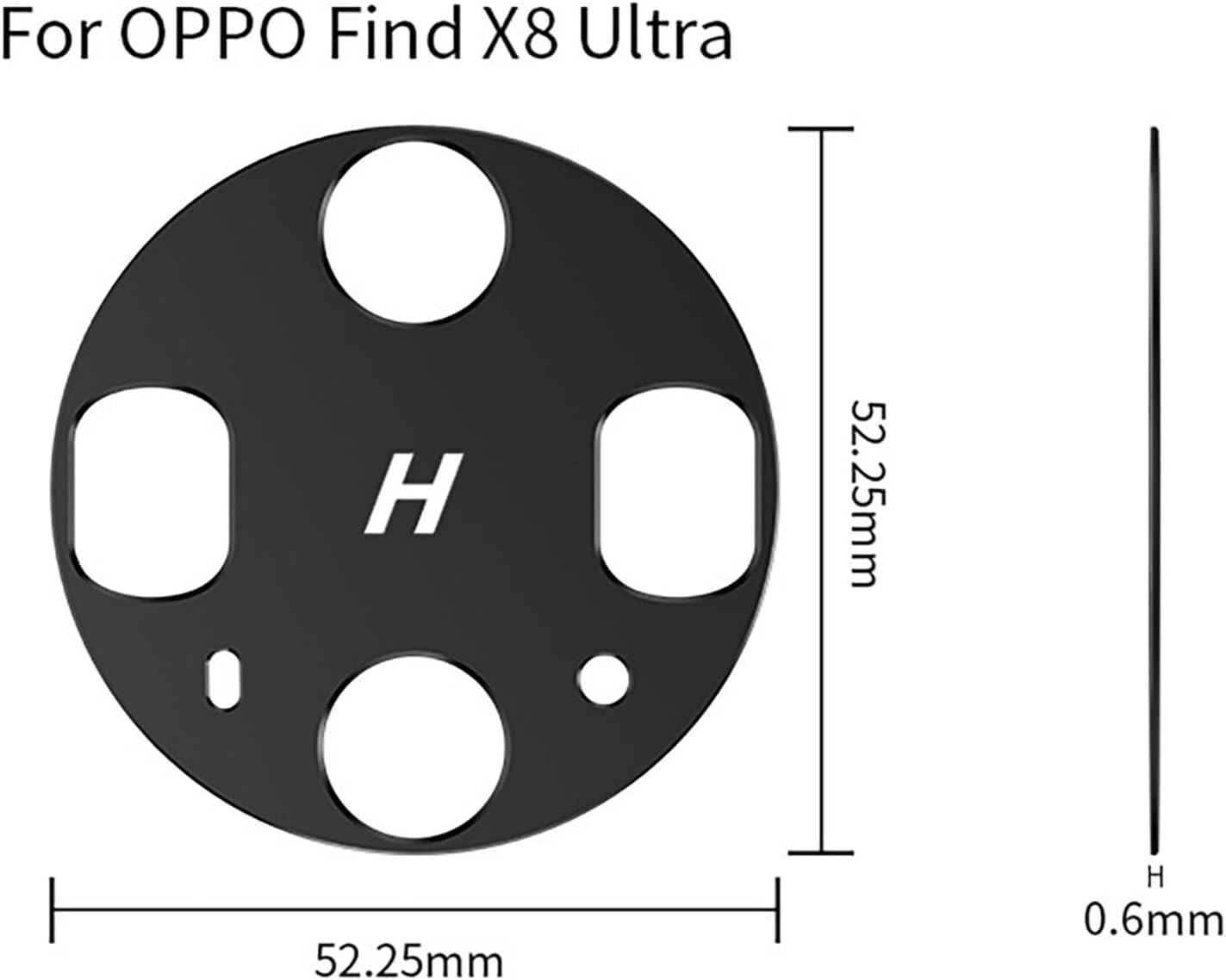 GIOPUEY Camera Screen Protector Compatible with Oppo Find X8 Ultra, [Pack of 2] Metal Camera Protective Frame, [Scratch-Resistant] Protective Film Camera - Black image number 3