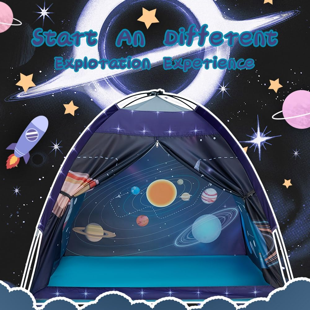 Space World Play Tent-Kids Galaxy Dome Tent Playhouse for Boys and Girls Imaginative Play Popup Tent for Kids Indoor/Outdoor Fun,Perfect Kid&rsquo;S Gift- 48" X 48" X 43" image number 2