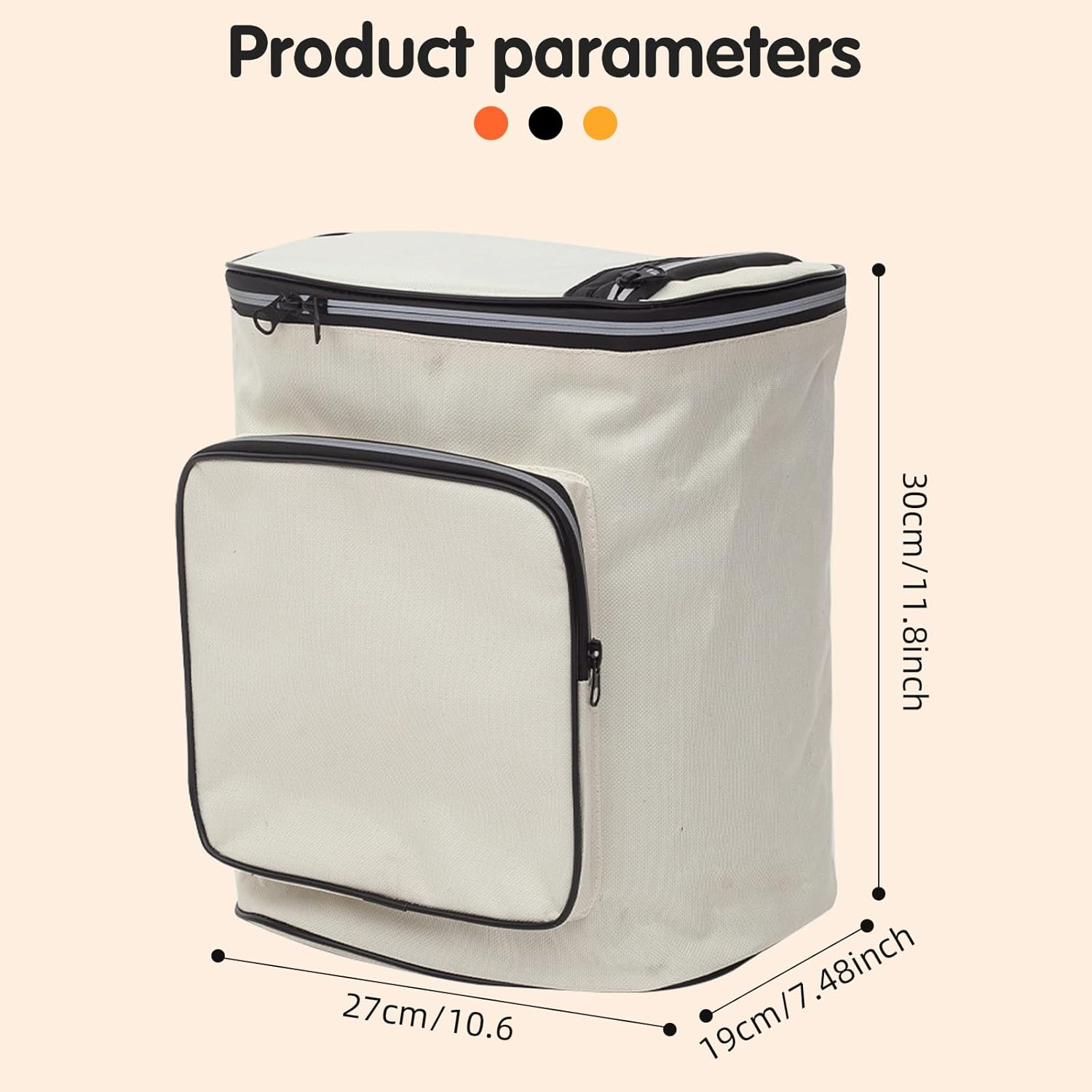 Insulated Bike Cooler Bag with Transparent Phone Pouch - Waterproof Frame Bag for Outdoor Cycling, Hiking, Travel image number 1