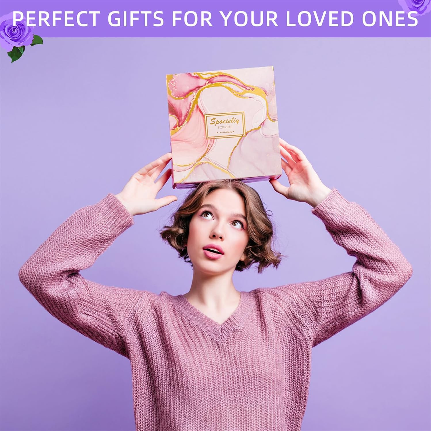 Women Birthday Gifts Ideas, 13 Pieces Self Care Gift Package for Female Friend BFF Mom Girlfriend Wife Daughter Sister Grandma, Relaxing Gift Basket Include 12Oz Wine Tumbler with Lid and Straw