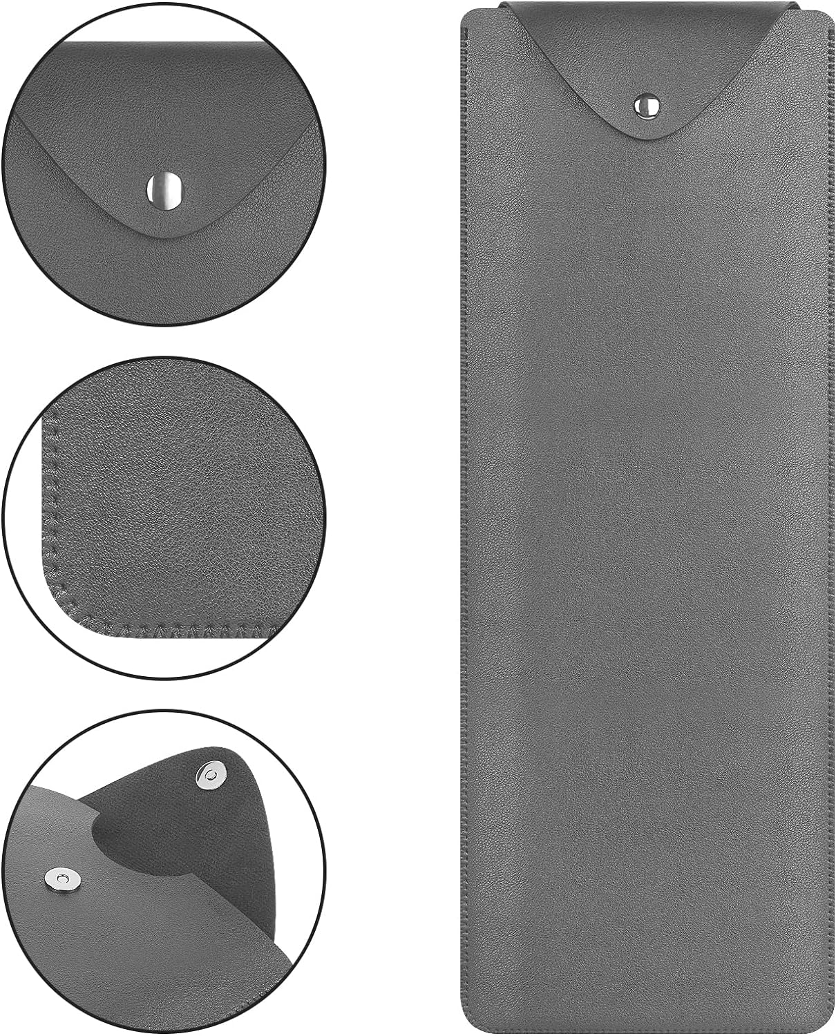 Geekria Full Size Slim Keyboard Sleeve Case, Vegan Leather Travel Bag, Keyboard Protective Cover for Logitech MK955/ K950/ MX Keys S/MX Keys Advanced Wireless Illuminated (Dark Grey) image number 6