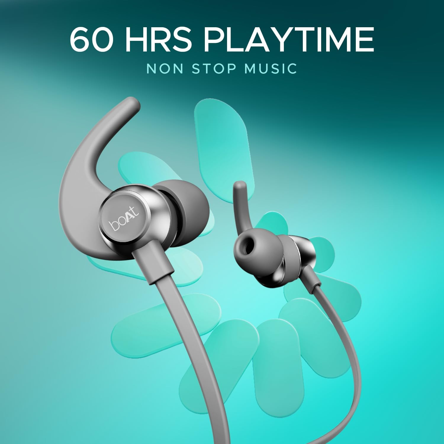 Boat Rockerz 255 Pro Plus, 60 Hour Battery, Fast Charge, IPX7, Dual Pairing, Low Latency, Magnetic Earbuds, In-Ear Bluetooth Neckband, Wireless with Microphone Earbuds (Cosmic Grey) image number 1