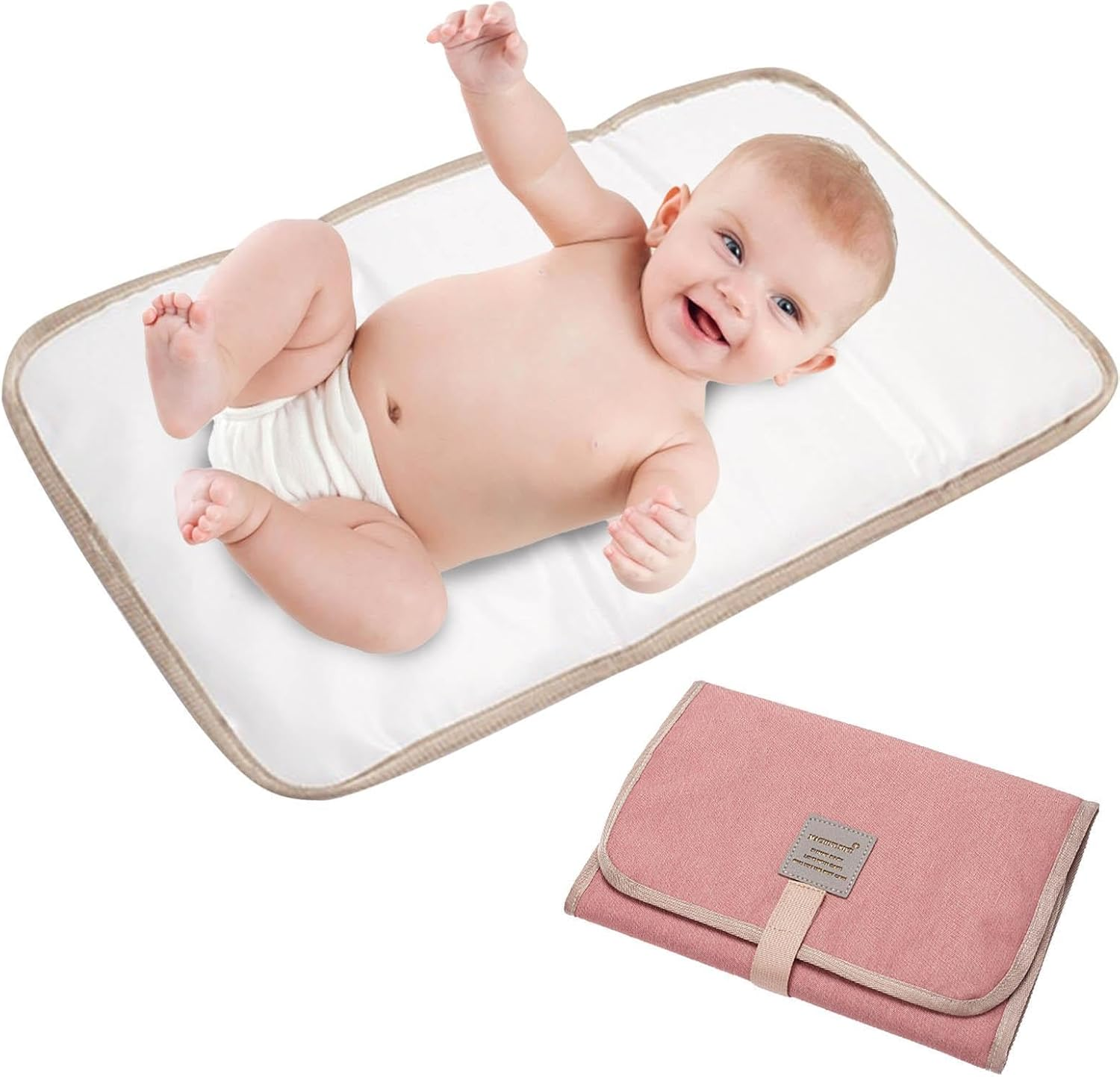 Nappy Changing Mat - Waterproof Baby Change Pad - Foldable & Comfortable Travel Baby Change Pad - Baby Diaper Changing Pads for Travel Trips Outings Journeys Tour image number 6
