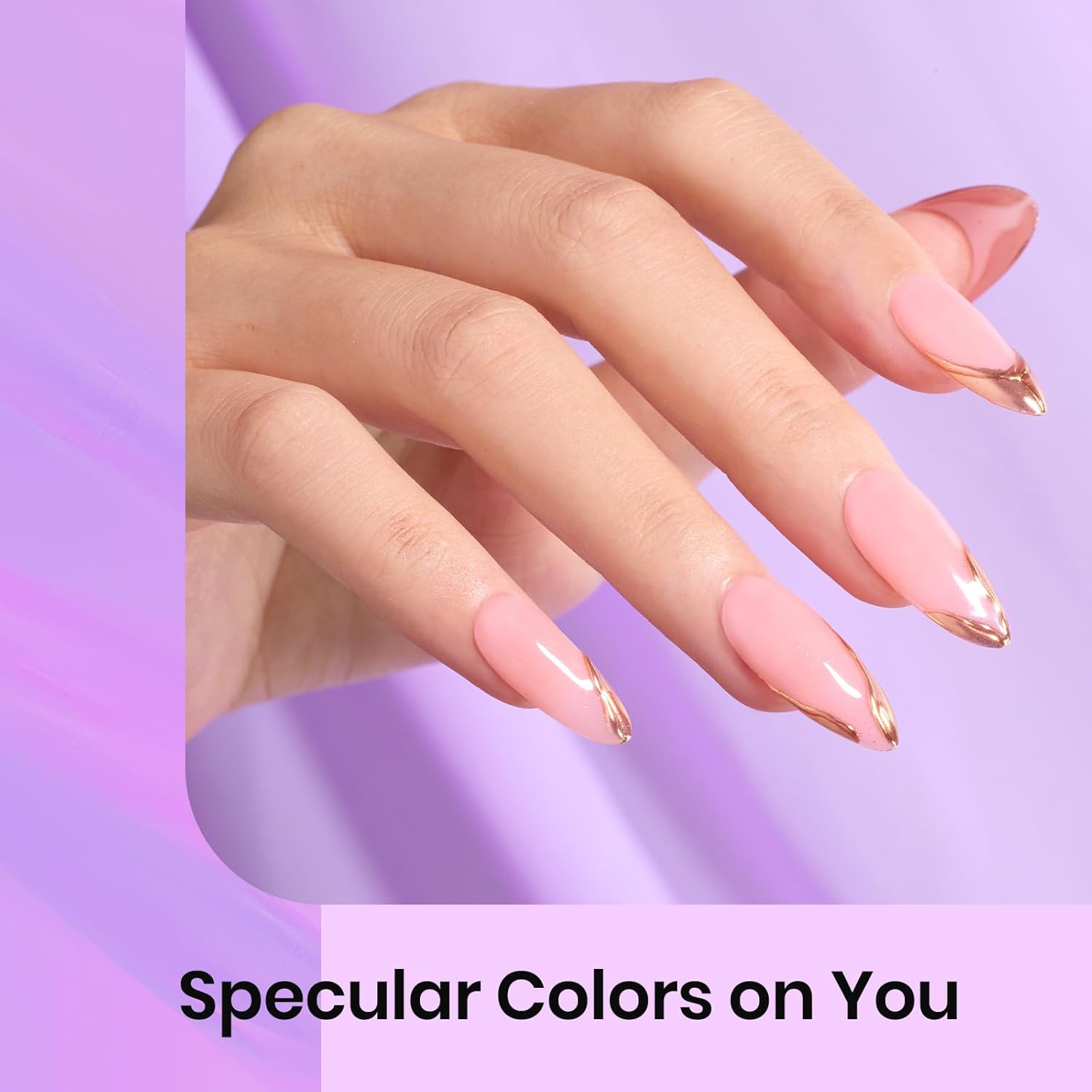 Beetles Gel Polish Gel Polish 8 Colors Chrome Powder for Nails Pink Purple Blue Green Silver Golden Rainbow Nail Powder 2024 Mirror Effect Manicure Art Decoration Powder Holographic Pigment image number 1