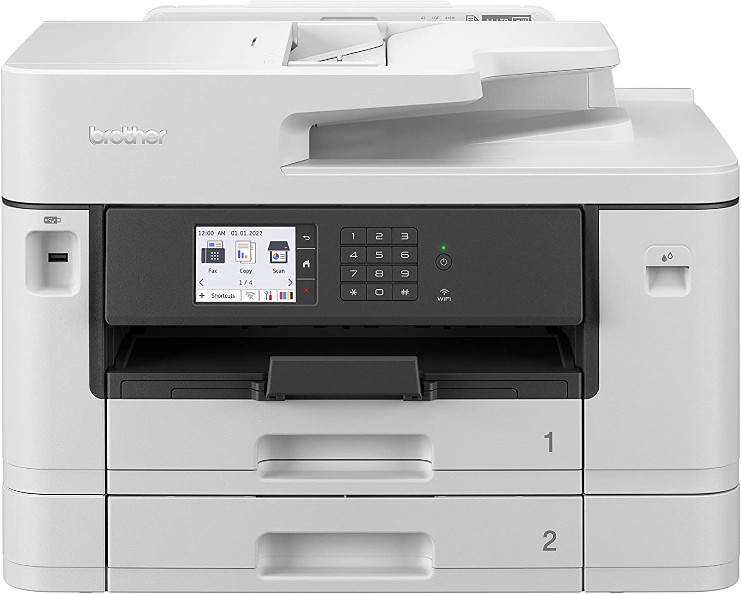 Brother MFC-J5740DW Colour Multi-Function Printer, Wireless/Usb/Network, Printer/Scanner/Copier/Fax / A3 Print/ A4 Scan, Business Inkjet Printer, White, Extra Large image number 3