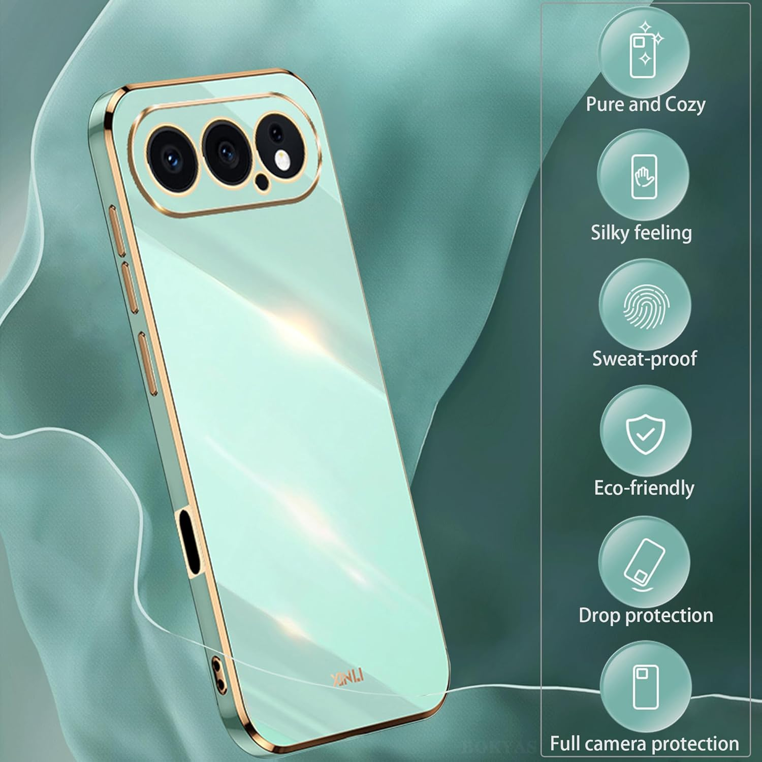 BOKYAS Compatible with Honor 500 Pro/Honor 500 Case with Luxury Galvanised, Camera Protection, Soft Silicone Mobile Phone Case, Ultra Thin, Shockproof Plating Case for Women, Green image number 5