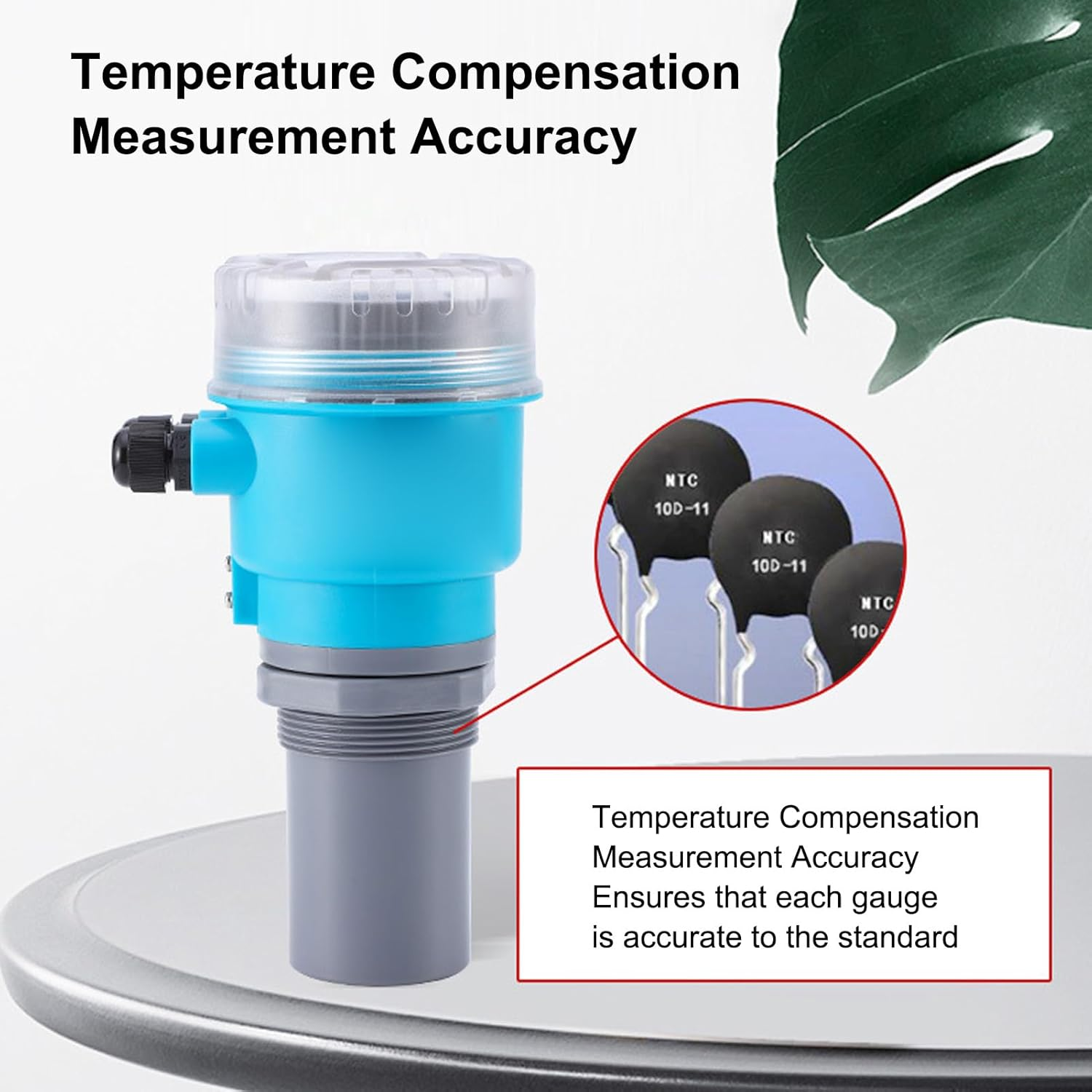 Ultrasonic Water Level Sensor, Water Tank Level Monitor,Led Display 4-20Ma Water Tank Depth Level Meter, Liquid Level Sensor with Digital Display,For Water and Wastewater