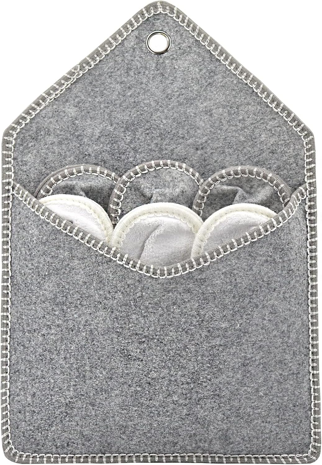 Panda Bros Fleece Felt Close Toe 5 Pairs Non Slip Indoor Family House Guest Slippers Set for Shoeless Home