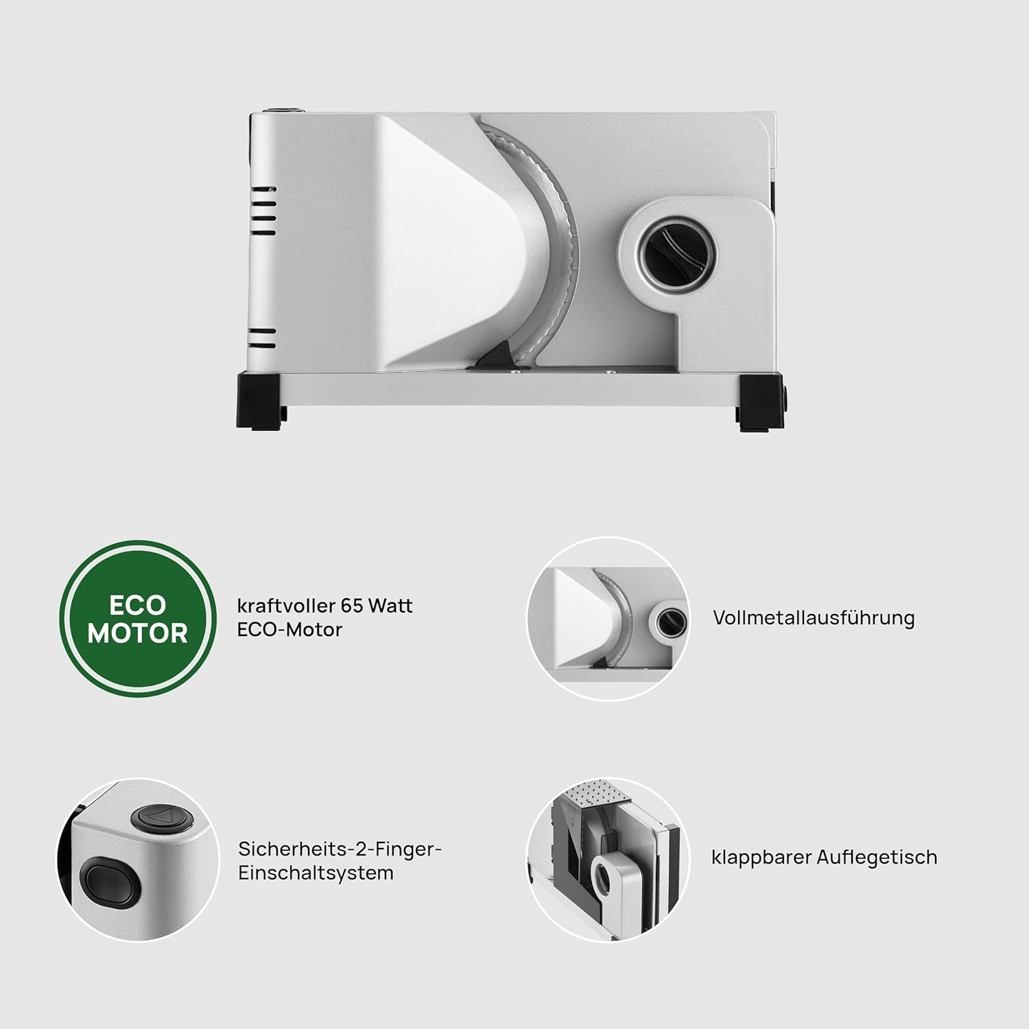 Ritter Icaro 7 All-Slicer with Eco Motor, Made in Germany, Metallic Silver image number 1