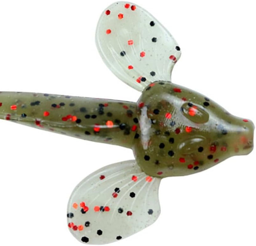 6 PCS Soft Plastic Fishing Lure Tackle Paddle Tail Flathead Bream Bass Cod Lures - Dark Green image number 5