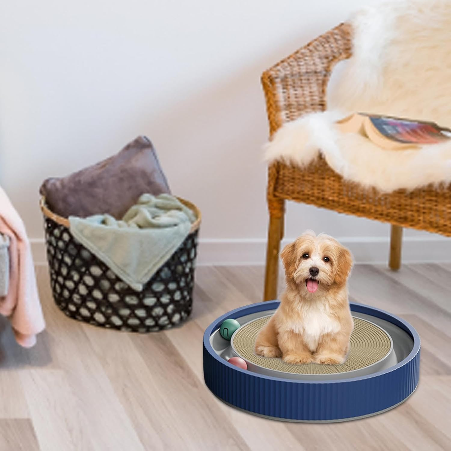 Cat Scratchers for Indoor Cats - Kitten Interactive Toy with Ball Track,Scratching Toy for Indoor Cats, Interactive Kitten Fun Mental Physical Exercise Puzzle Toys image number 1