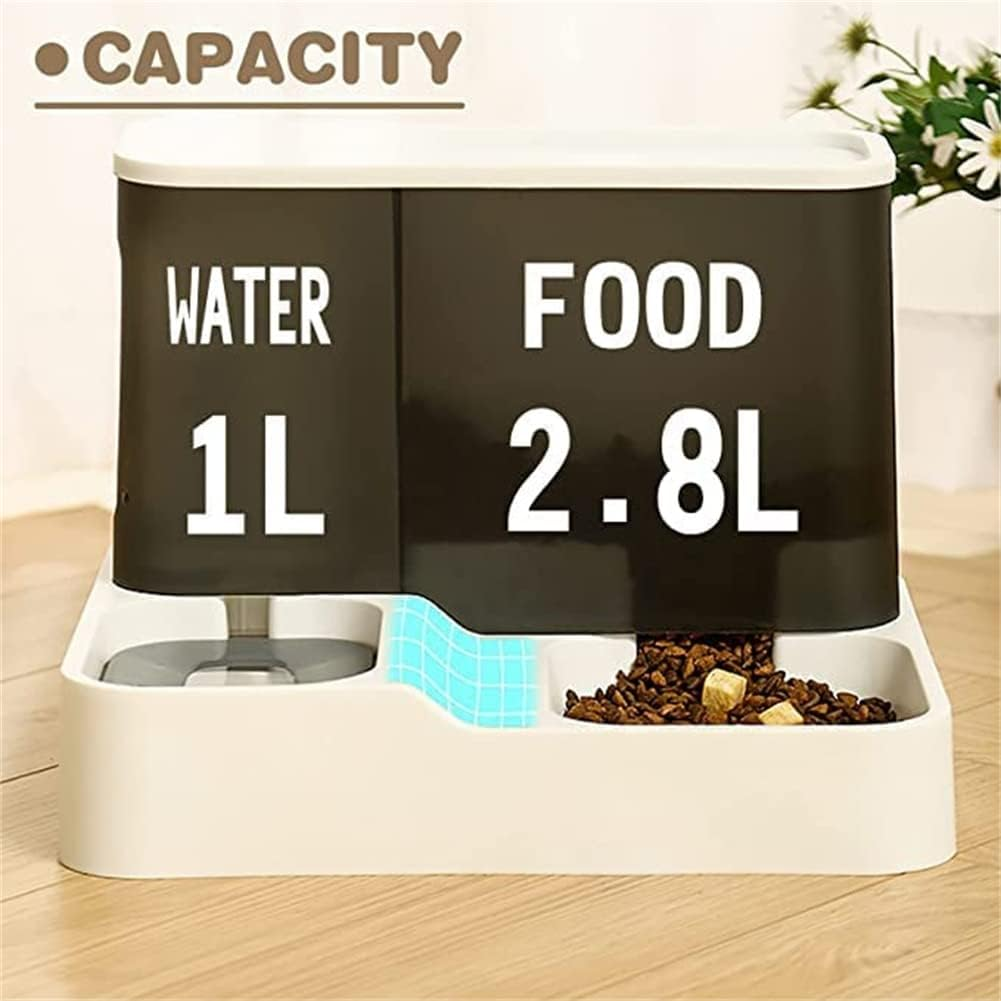 MMIAOO 2 in 1 Pet Automatic Food and Water Dispenser, Cat Feeder, Dog Feeder,Pet Water Dispenser,Pet Automatic Feeder, Pets Auto Feeder (Grey) image number 6