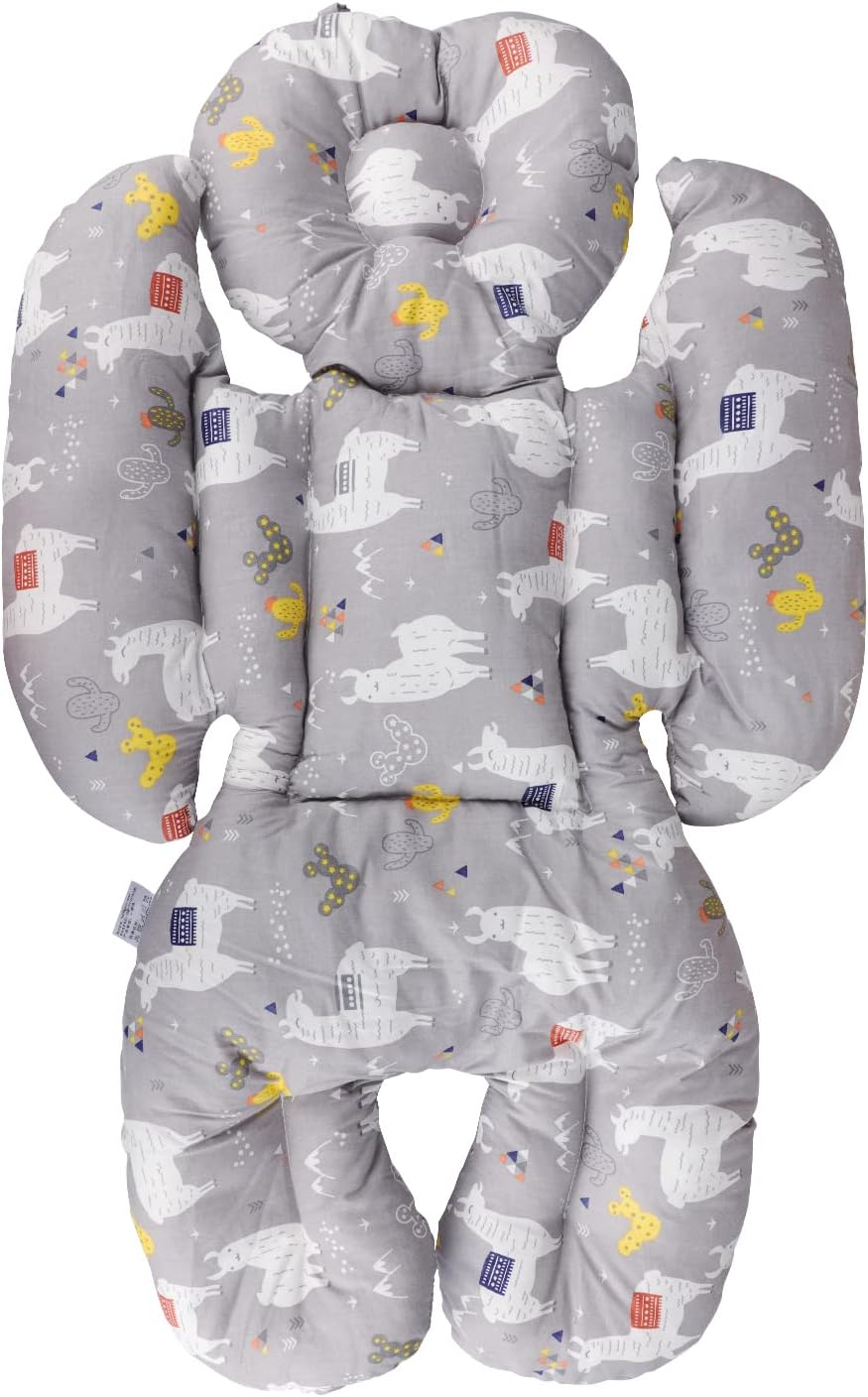 Baby Pushchair Seat Liners Baby Stroller Cushion Pram Liner Universal Stroller Cushion Seat Pad Soft Thicken Stroller Soft Cotton Insert with Mattress Stroller Seat Liner with Head and Body Support image number 5