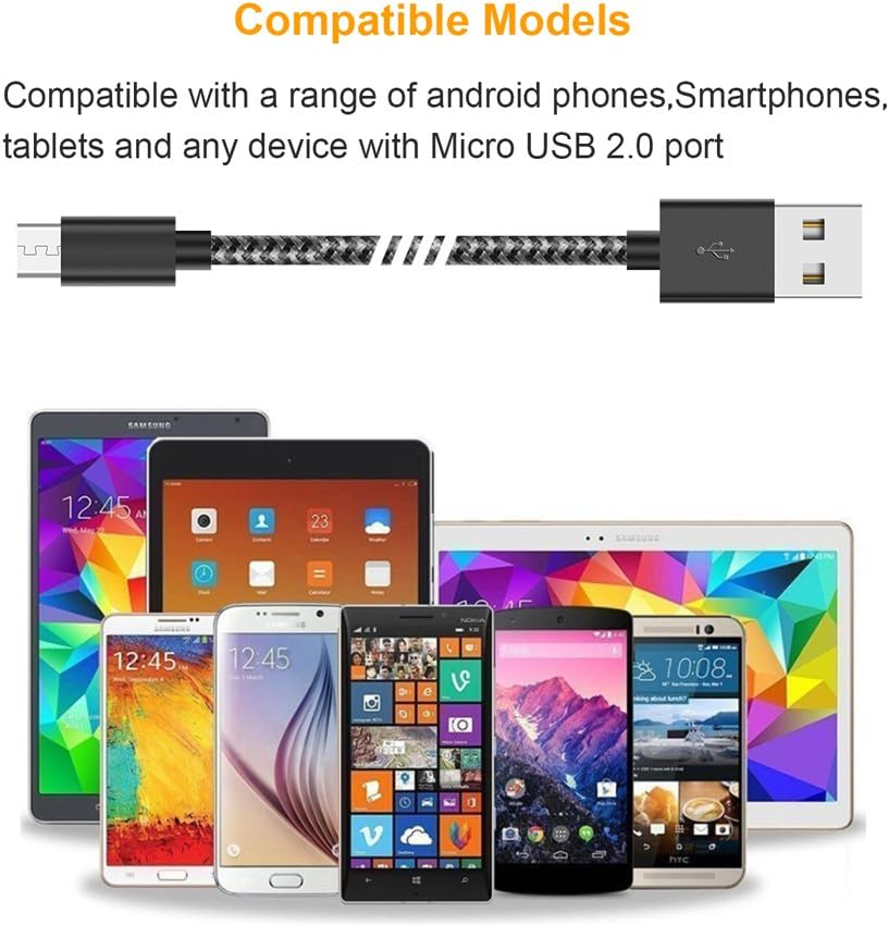 G GOPALA Micro USB Cable Android Charger [6-Pack 5Ft] Nylon Braided Fast Sync&Charging Cord for Android, Samsung, Nexus, LG, HTC, Nokia, Sony, and More image number 5