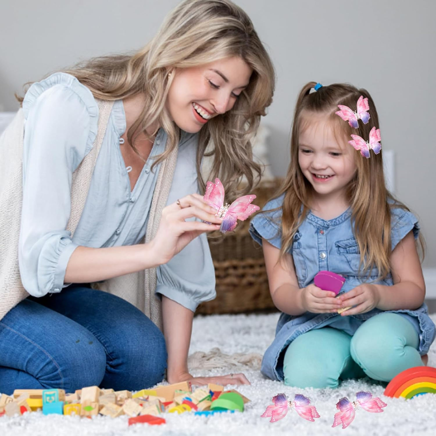 VIKY&reg; Butterfly Hair Accessories Girls, 3D Butterfly Hair Clip, Movable, Glitter Hair Accessories, Children Girls, Butterfly Hair Clip Decoration, Butterfly Clip Set, Hair Accessories for Girls, Women, Children