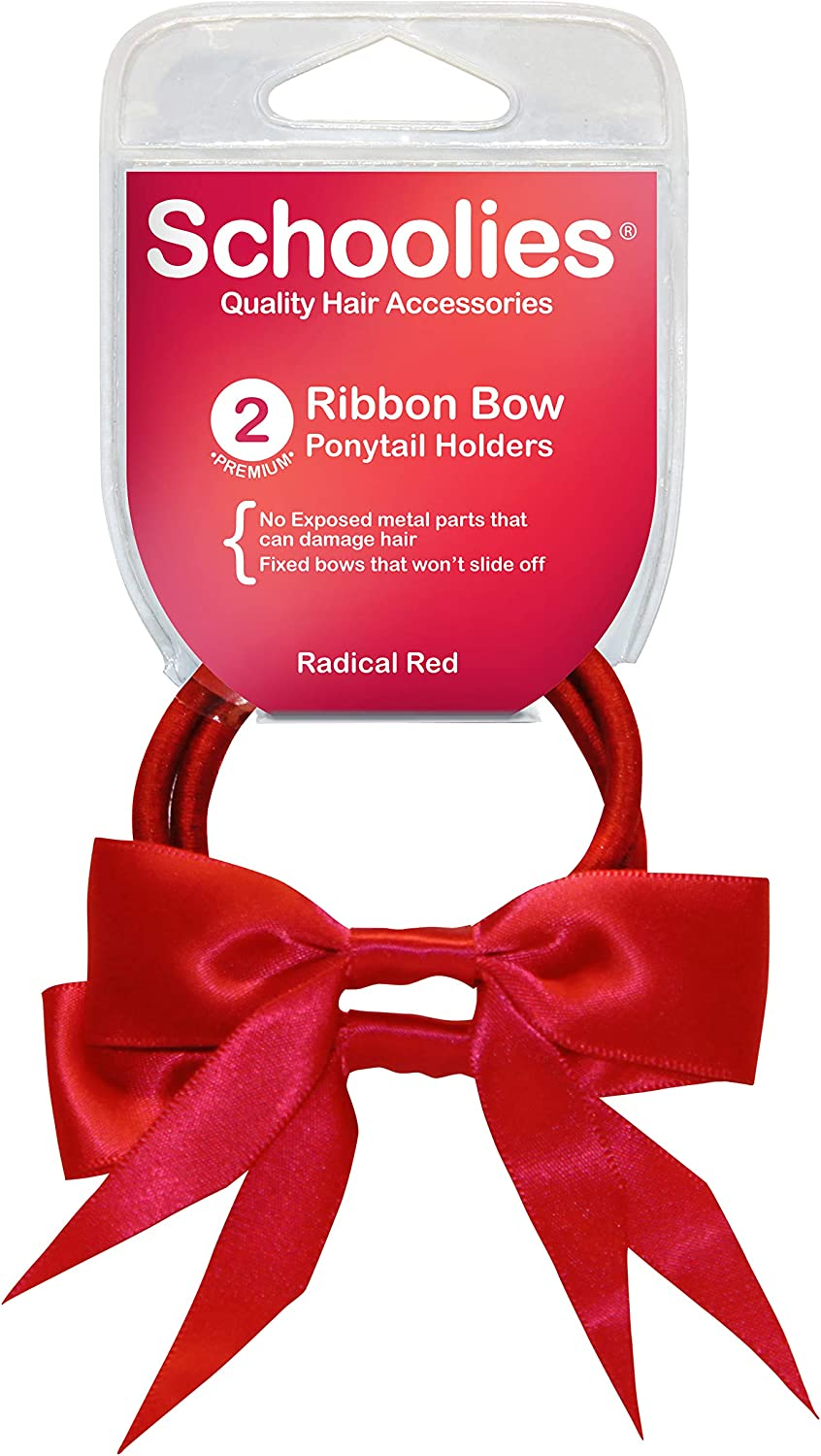 Schoolies Hair Accessories Ponytail Holder with Bow 2 Pieces, Angel White image number 4